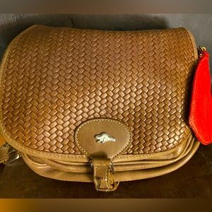 Roots Exclusive Vintage Leather Crossbody Bag and Red Leather Coin Purse!